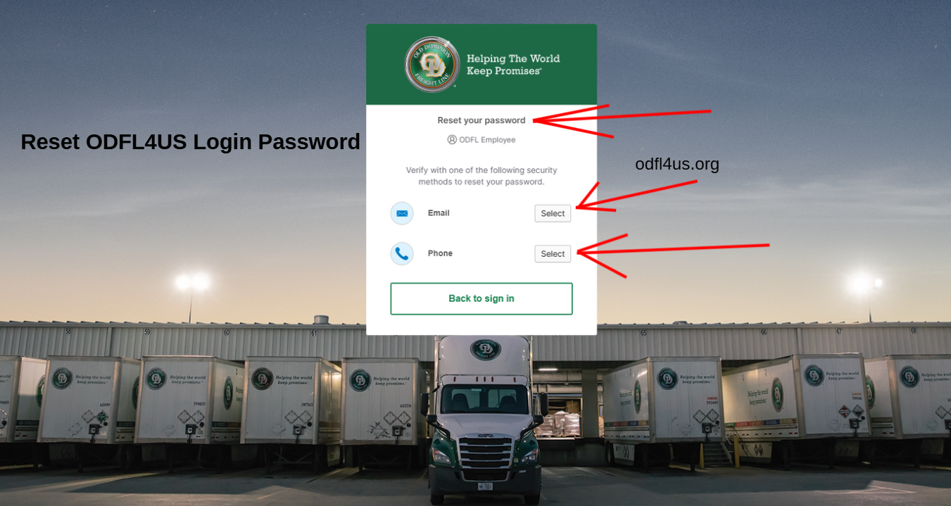 Password Reset for ODFL4US Login