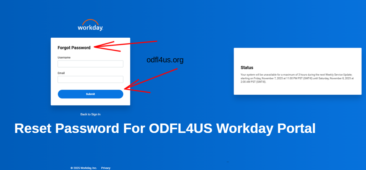 Password Reset for ODFL4US Workday Portal